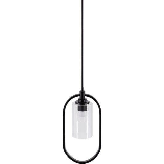 Tork Ceiling Light - 25308 by Surya in light grey, black and powder coated. Made from glass, metal in a modern style.