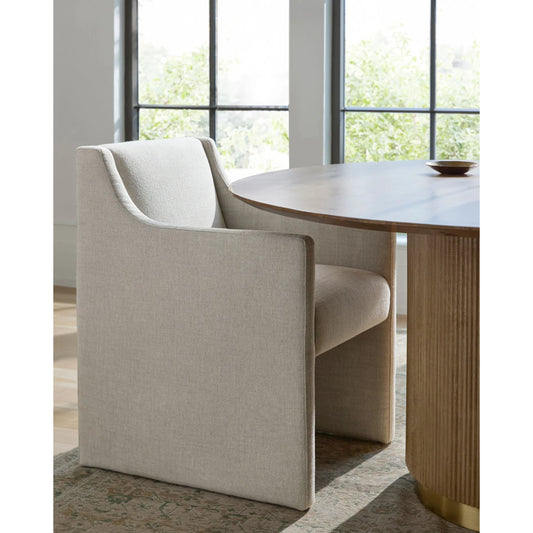 Toko Dining Chair by Surya in hemp and natural. Made from hemp, polyester, polyurethane foam in a transitional style.