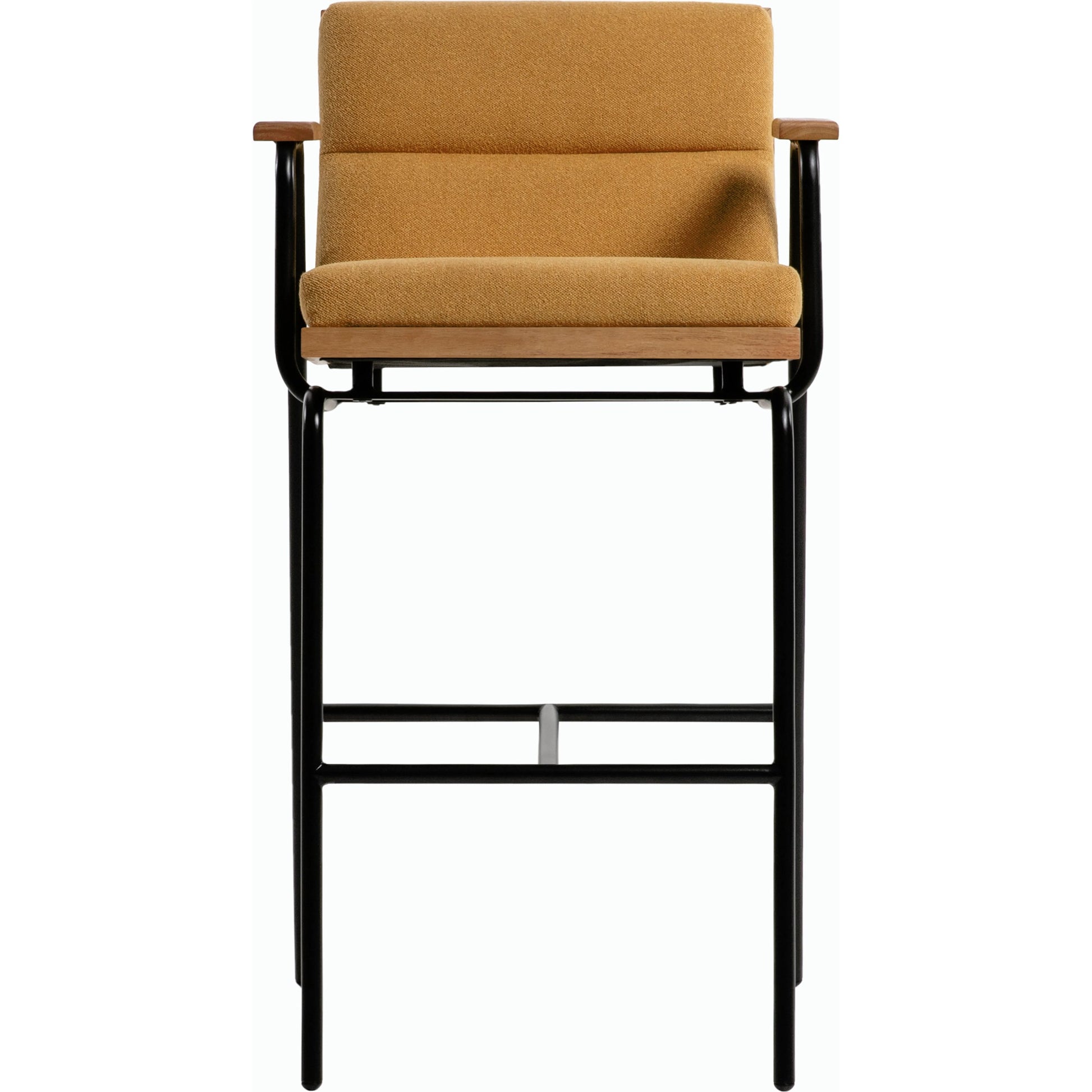 Thomas Bar Stool - 528970 by Surya in base: black and black sand. Made from polyester, iron, polyurethane foam in a modern style.