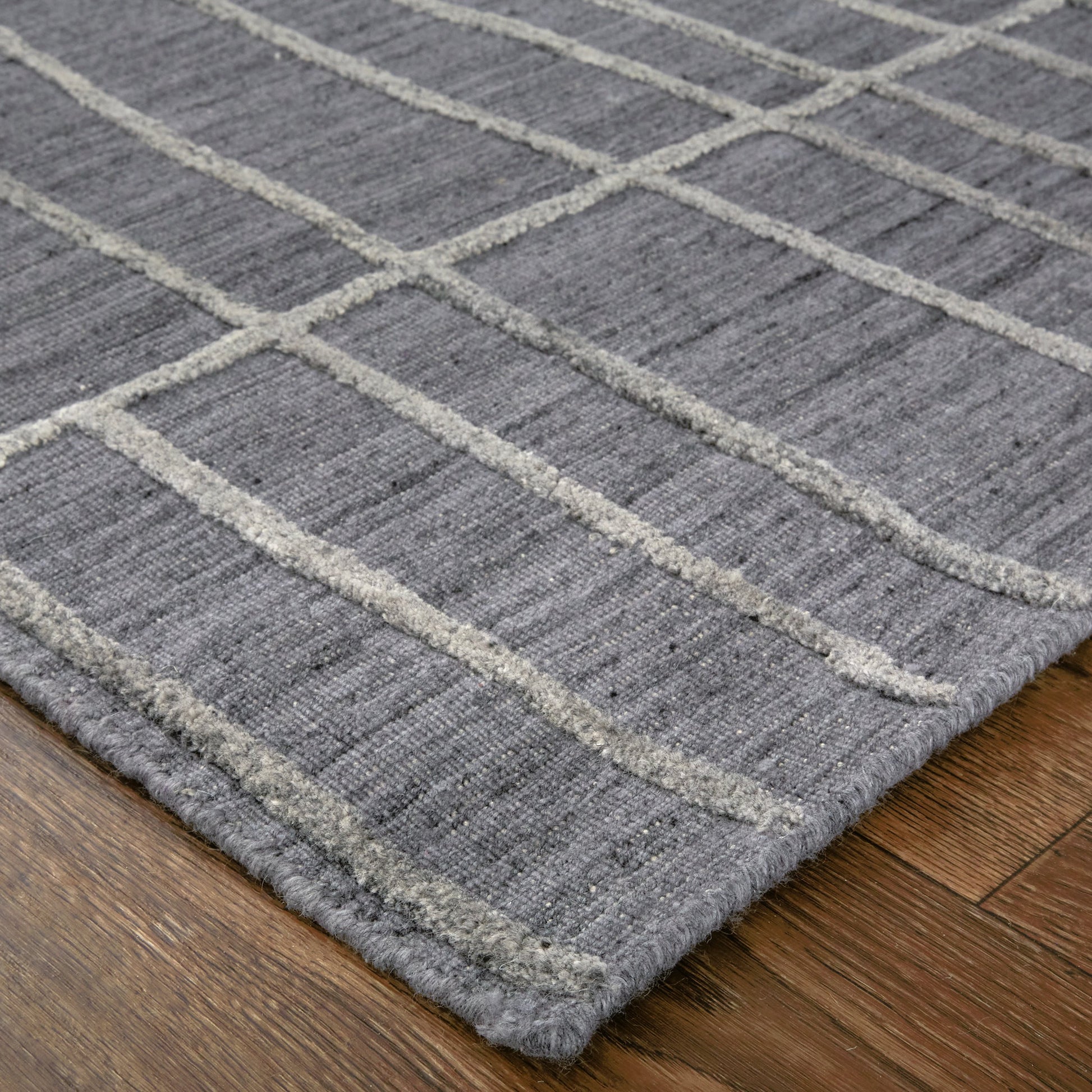 Haverhill Transitional Solid Rug - T07T8000 by Thom Felicia by Feizy Rugs in gray, silver. Made from viscose, wool in a unique style.