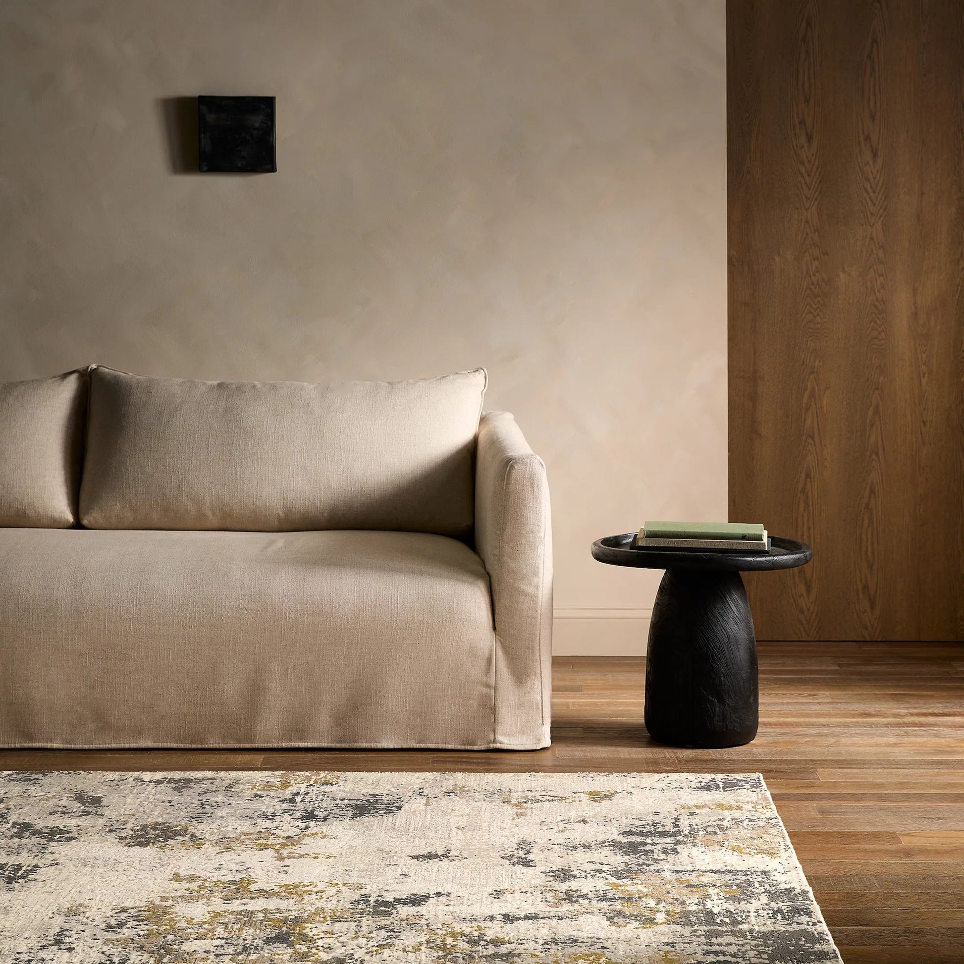 Toprak TOP01 Rug by Jaipur Living in tan. Made from 100% polyester in a unique style.