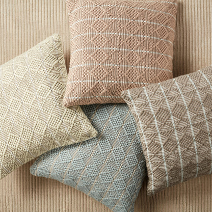 Torren TOR01 Pillow by Jaipur Living in light blue, gray. Made from 100% polyester in a modern style.