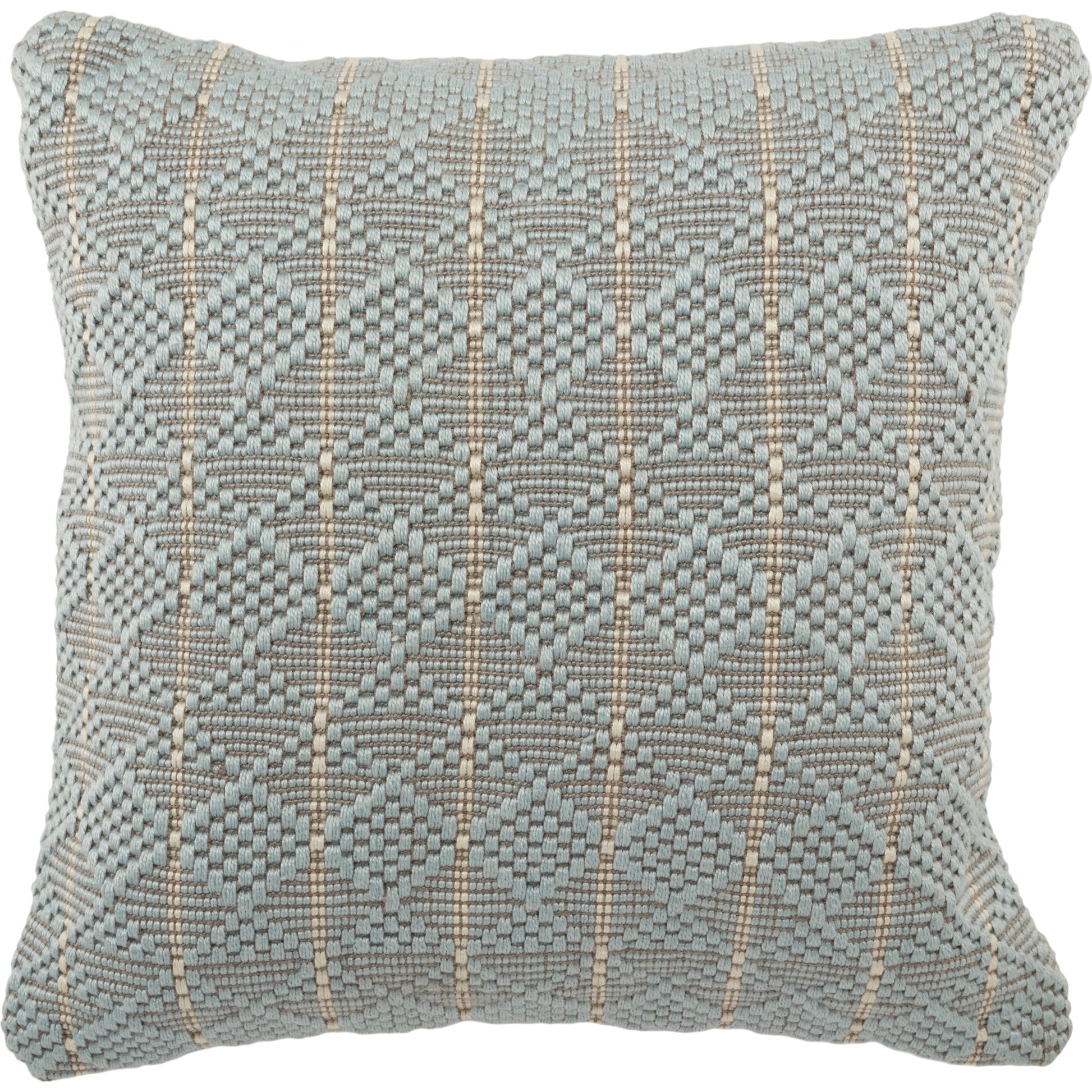 Torren TOR01 Pillow by Jaipur Living in light blue, gray. Made from 100% polyester in a modern style.
