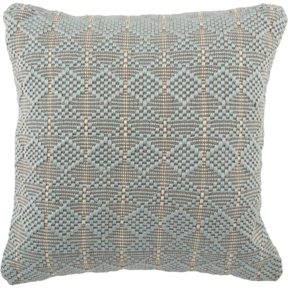 Torren TOR01 Pillow by Jaipur Living in light blue, gray. Made from 100% polyester in a modern style.