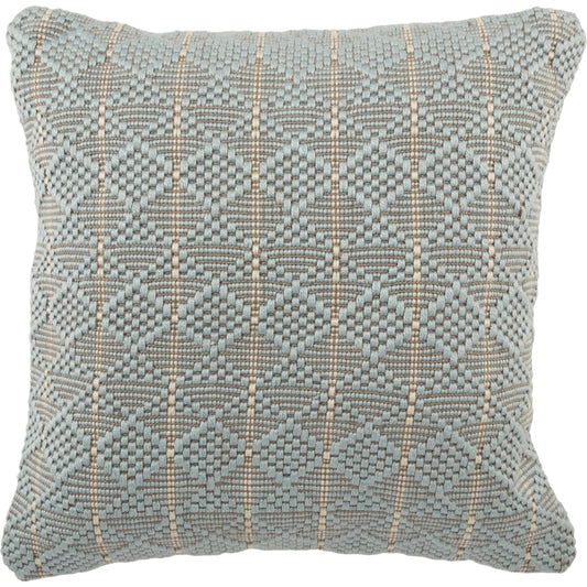 Torren TOR01 Pillow by Jaipur Living in light blue, gray. Made from 100% polyester in a modern style.