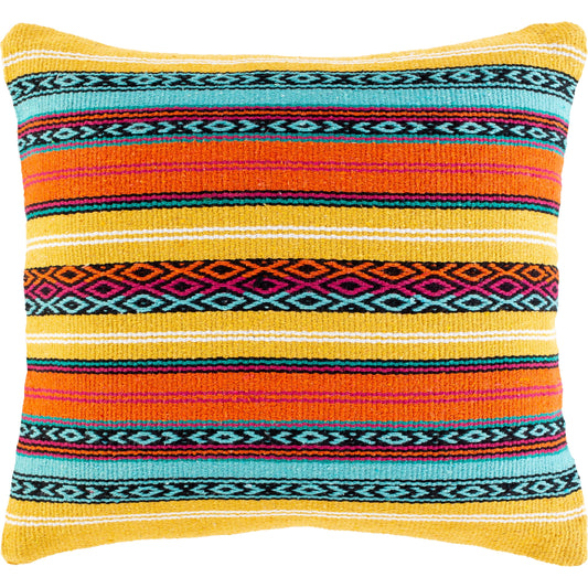 Toluca Indoor/Outdoor Pillow by Surya in beige, saffron. Made from 100% cotton in a eclectic & global style.