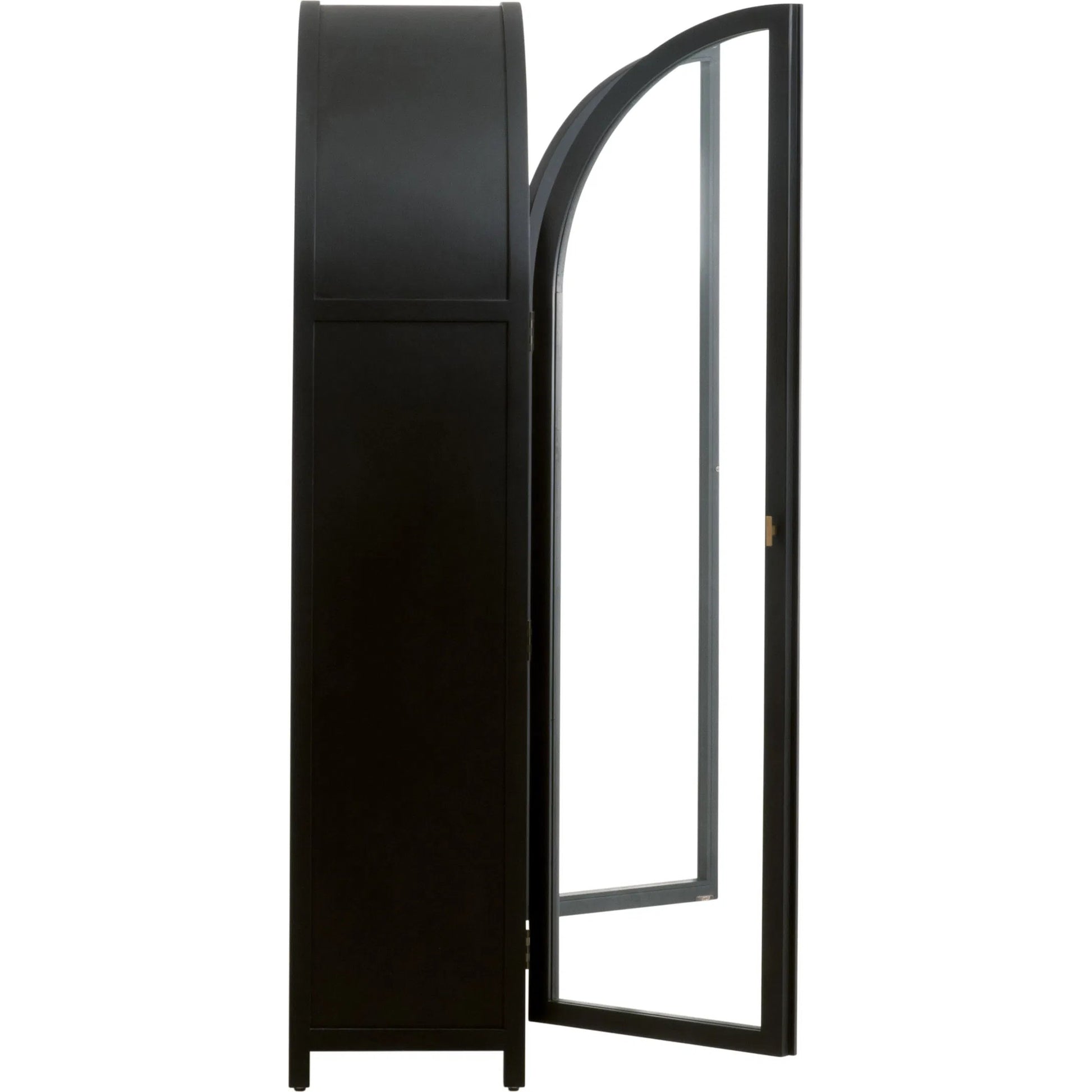 Toulouse Display Cabinet by Essentials For Living in black birch, natural oak. Made from solid birch wood, oak veneer, tempered glass in a unique style.