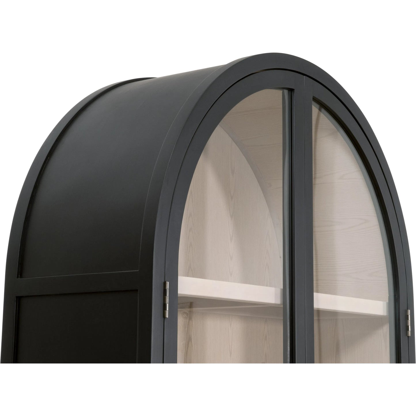 009 SI-2249350 | Unknown | Toulouse Display Cabinet by Essentials For Living in black birch, natural oak. Made from solid birch wood, oak veneer, tempered glass in a unique style.