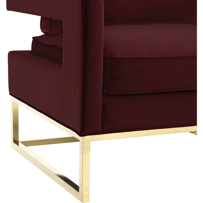 Avery Chair by TOV Furniture in gold. Made from unique in a modern style.