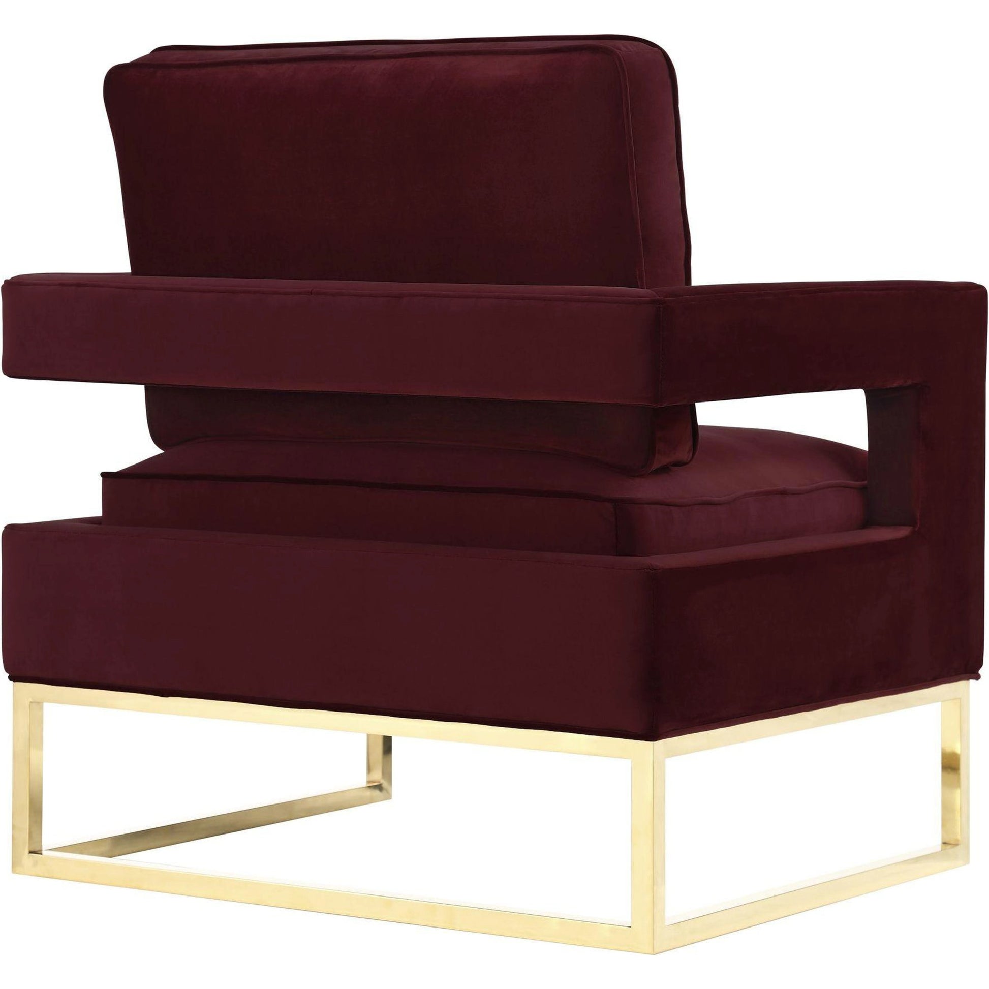 Avery Chair by TOV Furniture in gold. Made from unique in a modern style.