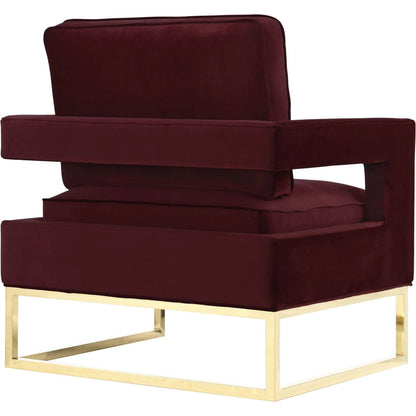 Avery Chair by TOV Furniture in gold. Made from unique in a modern style.