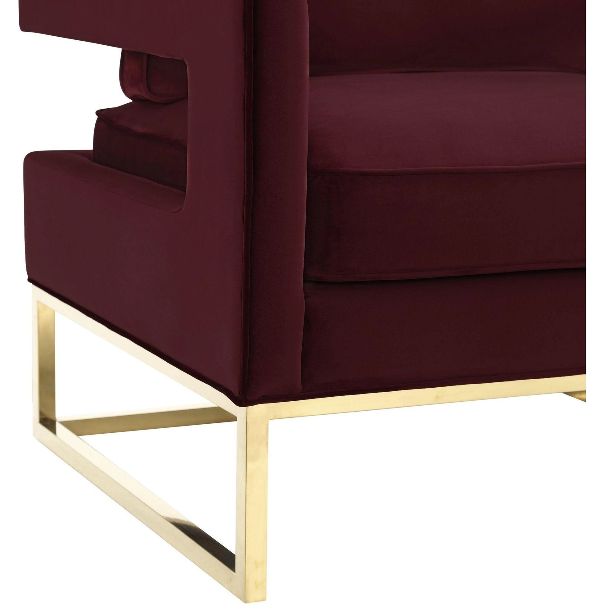 Avery Chair by TOV Furniture in gold. Made from unique in a modern style.