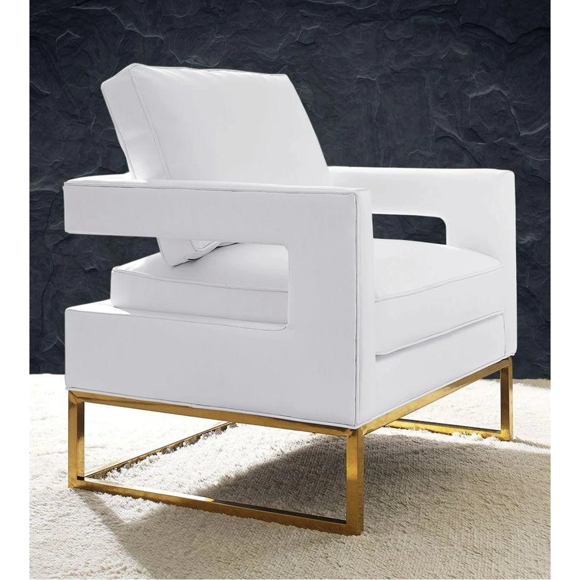 Avery Chair by TOV Furniture in gold. Made from unique in a modern style.
