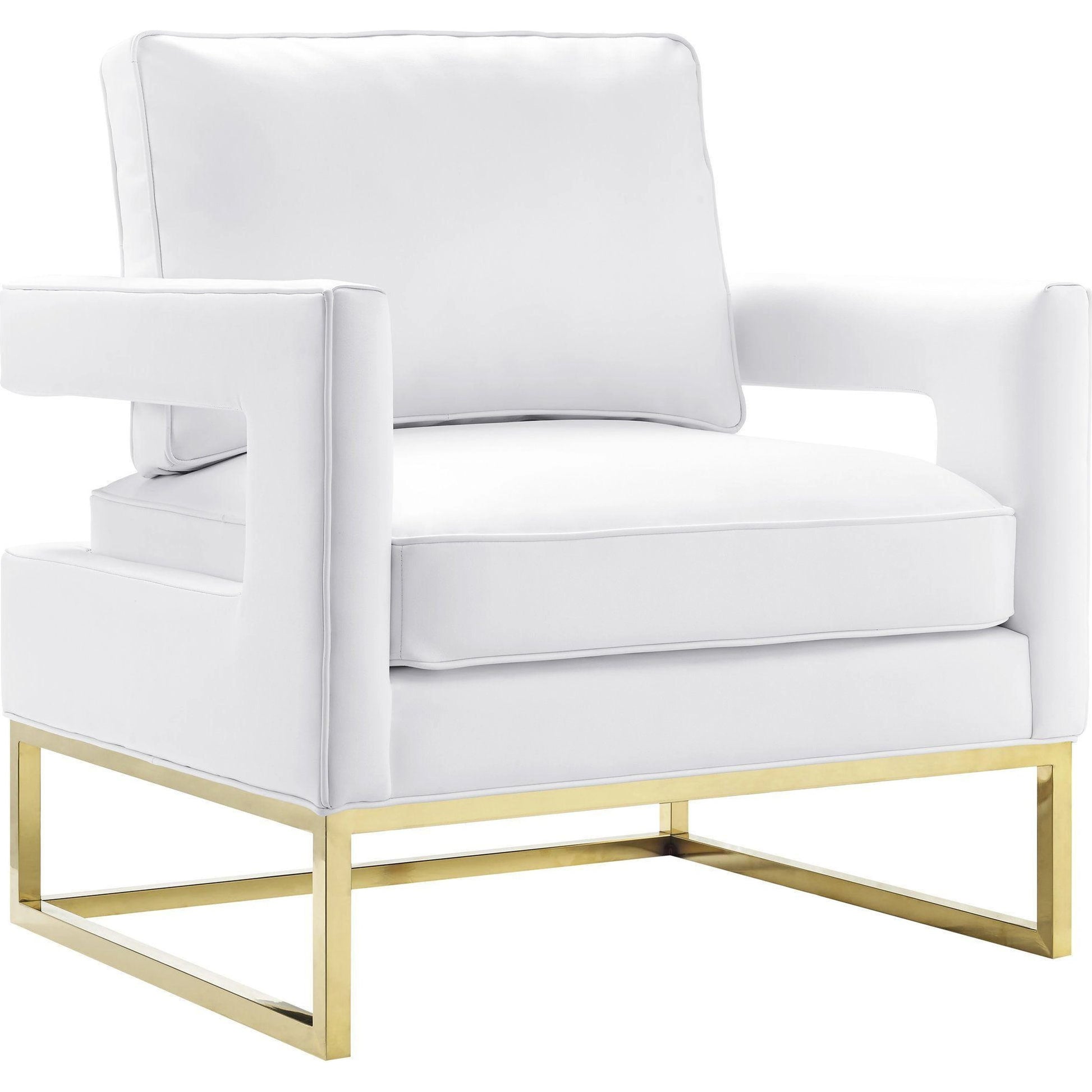 Avery Chair by TOV Furniture in gold. Made from unique in a modern style.