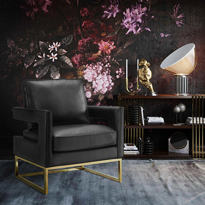 Avery Chair by TOV Furniture in gold. Made from unique in a modern style.