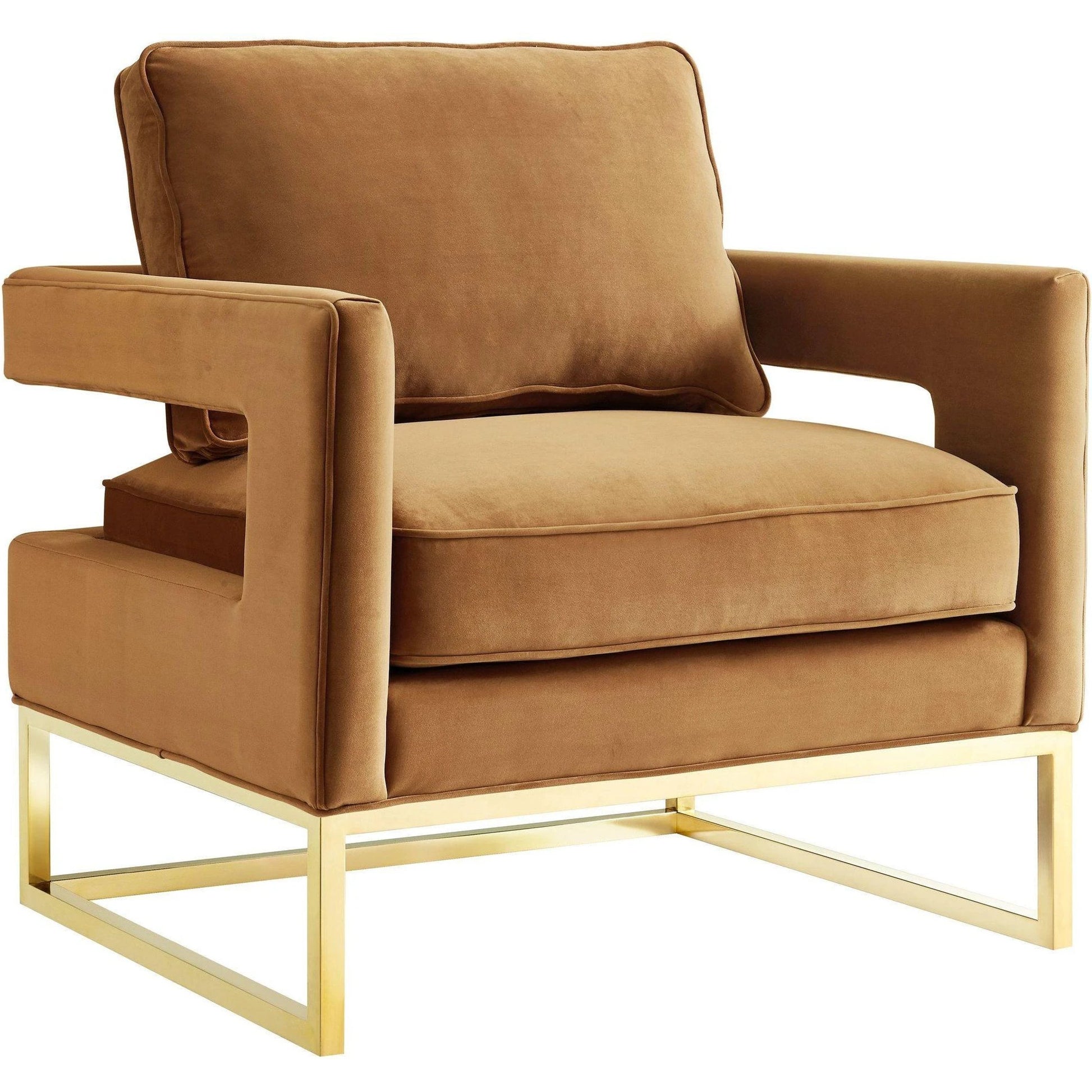 Avery Chair by TOV Furniture in gold. Made from unique in a modern style.