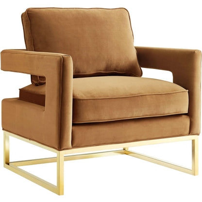Avery Chair by TOV Furniture in gold. Made from unique in a modern style.