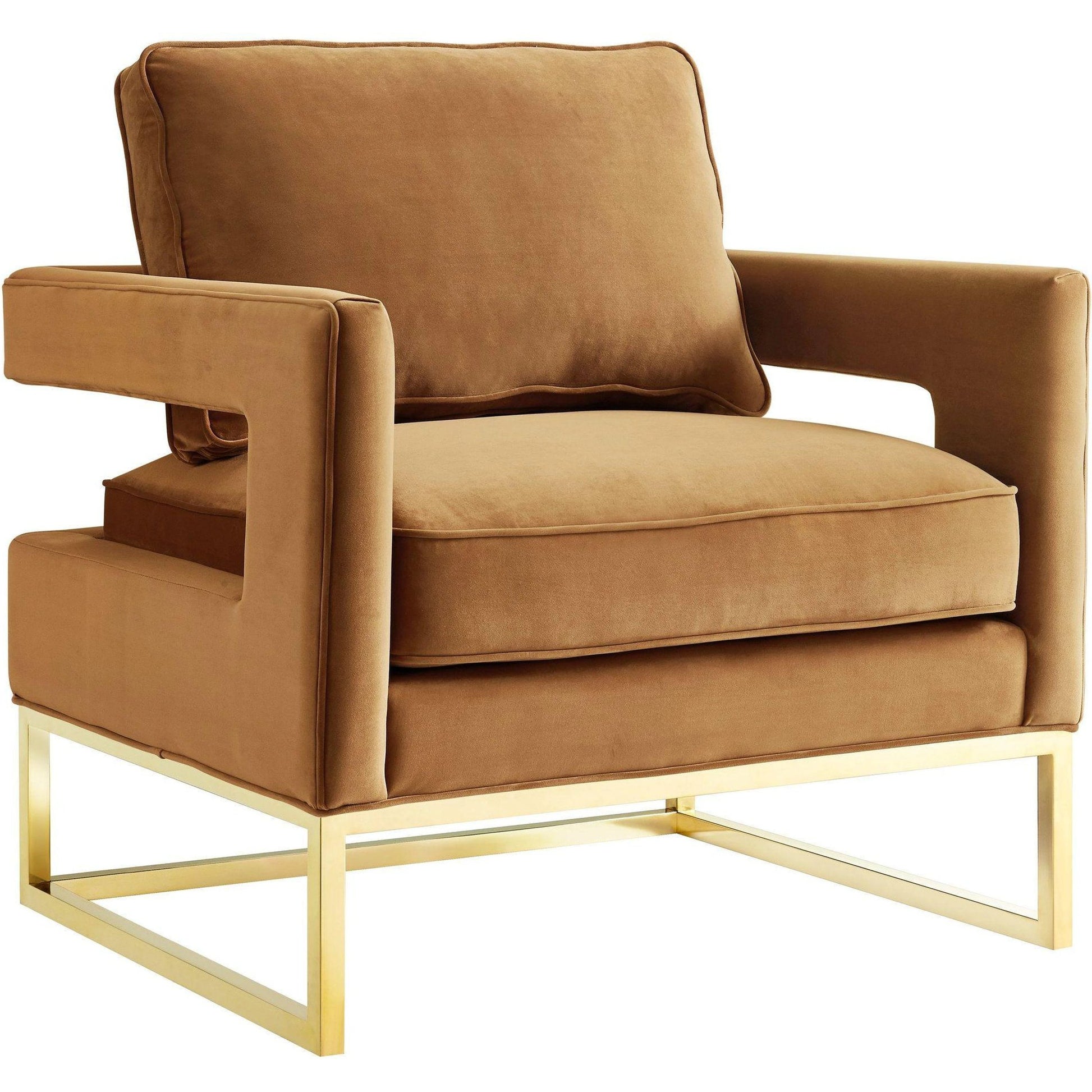 Avery Chair by TOV Furniture in gold. Made from unique in a modern style.