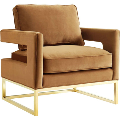 Avery Chair by TOV Furniture in gold. Made from unique in a modern style.