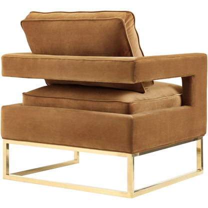 Avery Chair by TOV Furniture in gold. Made from unique in a modern style.