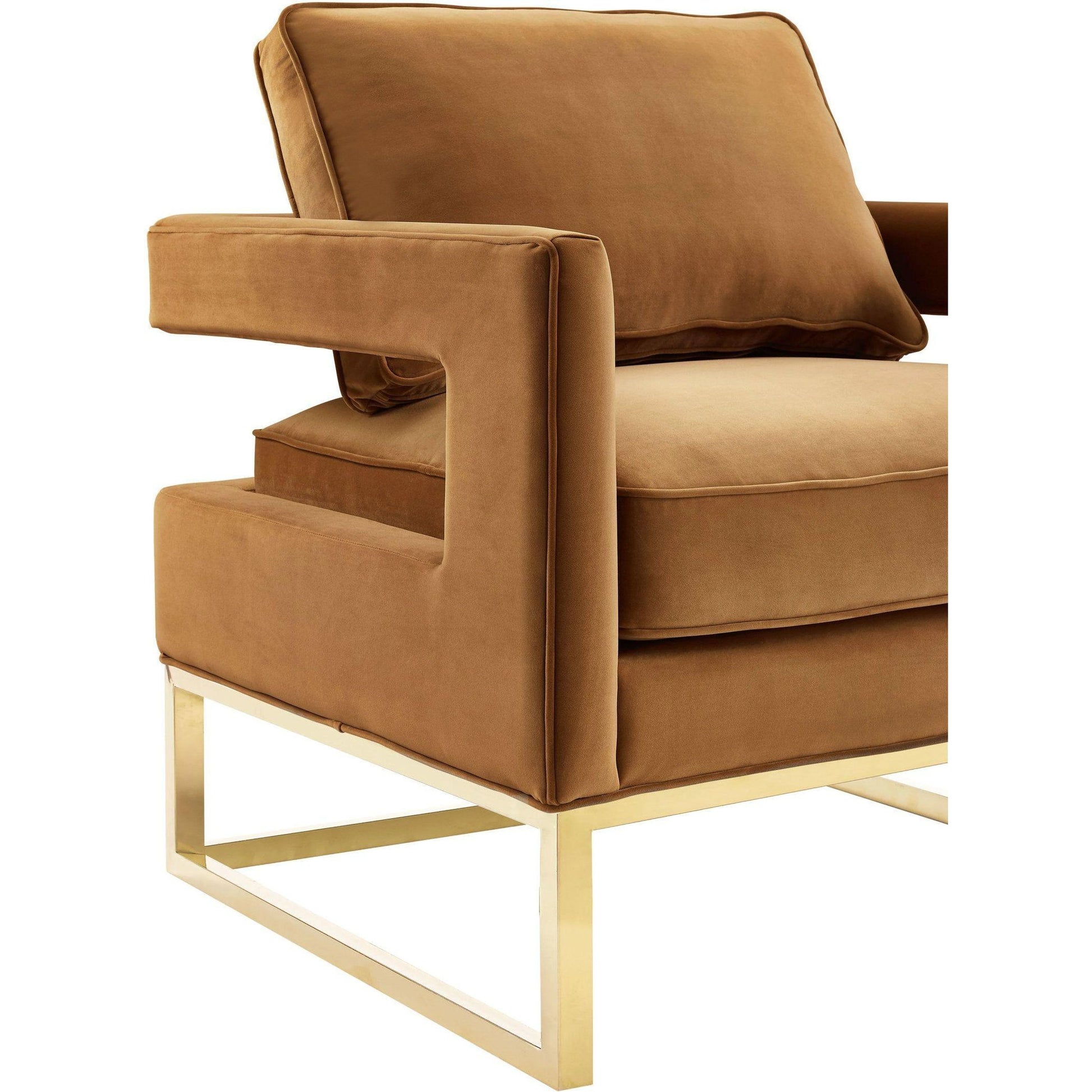 Avery Chair by TOV Furniture in gold. Made from unique in a modern style.