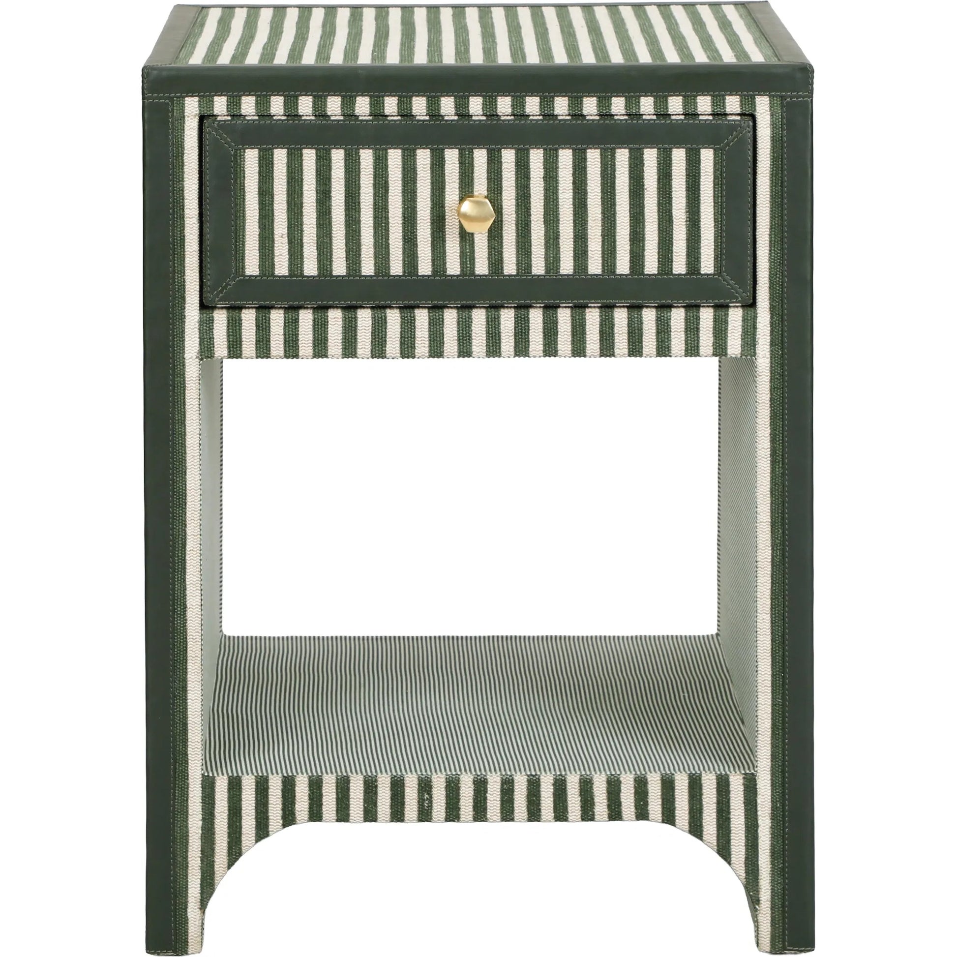 Kora Cotton Jute 1-Drawer Designer Nightstand by TOV Furniture. Made from fabric, mdf in a unique style.