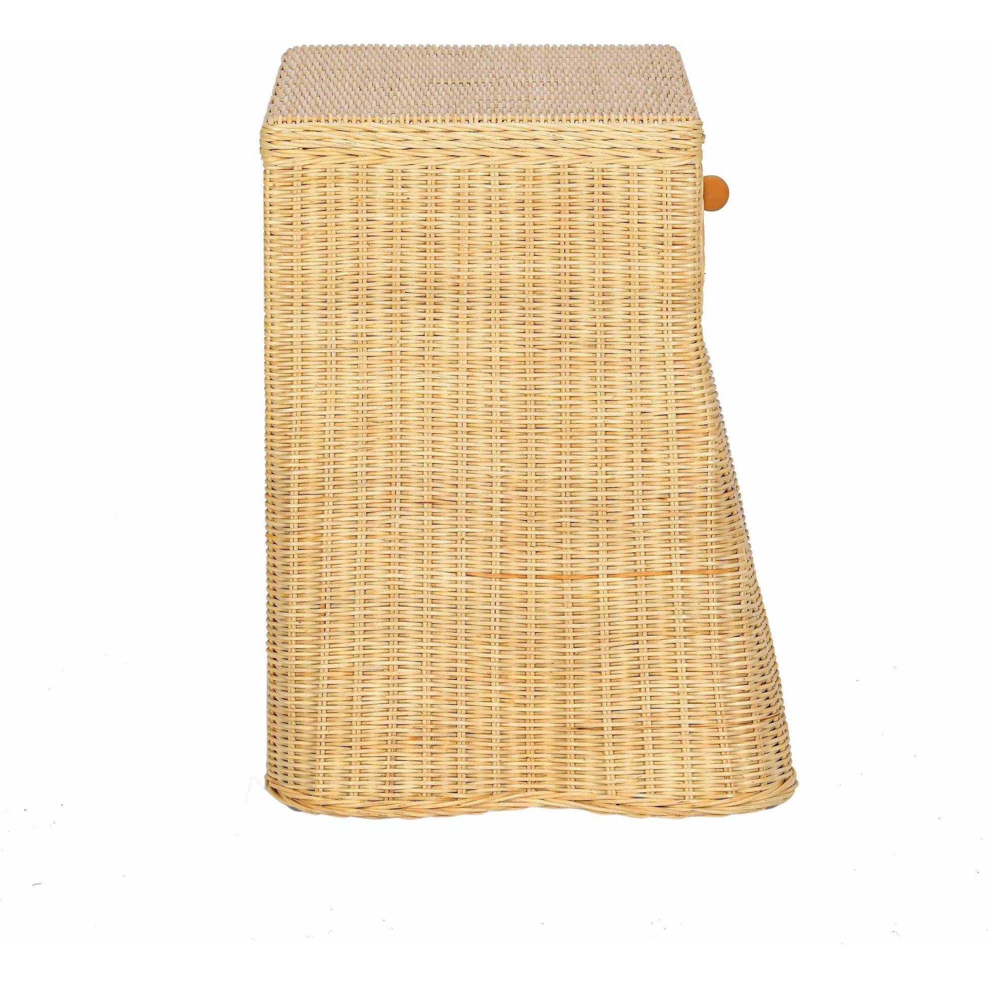 Pentra Rattan Nightstand by TOV Furniture in natural. Made from rattan, wood in a rustic style.
