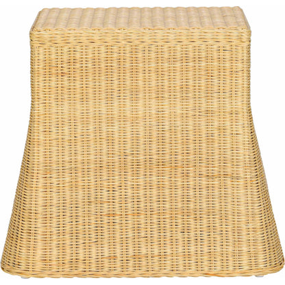 Pentra Rattan Nightstand by TOV Furniture in natural. Made from rattan, wood in a rustic style.