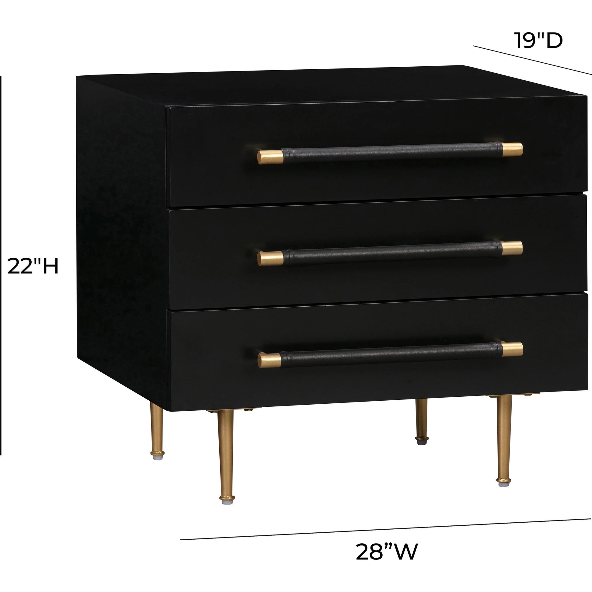 Trident Nightstand by TOV Furniture. Made from unique in a modern style.