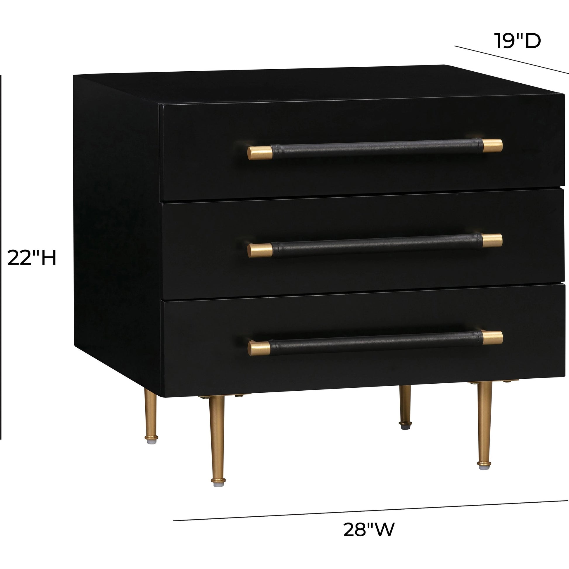 Trident Nightstand by TOV Furniture. Made from unique in a modern style.
