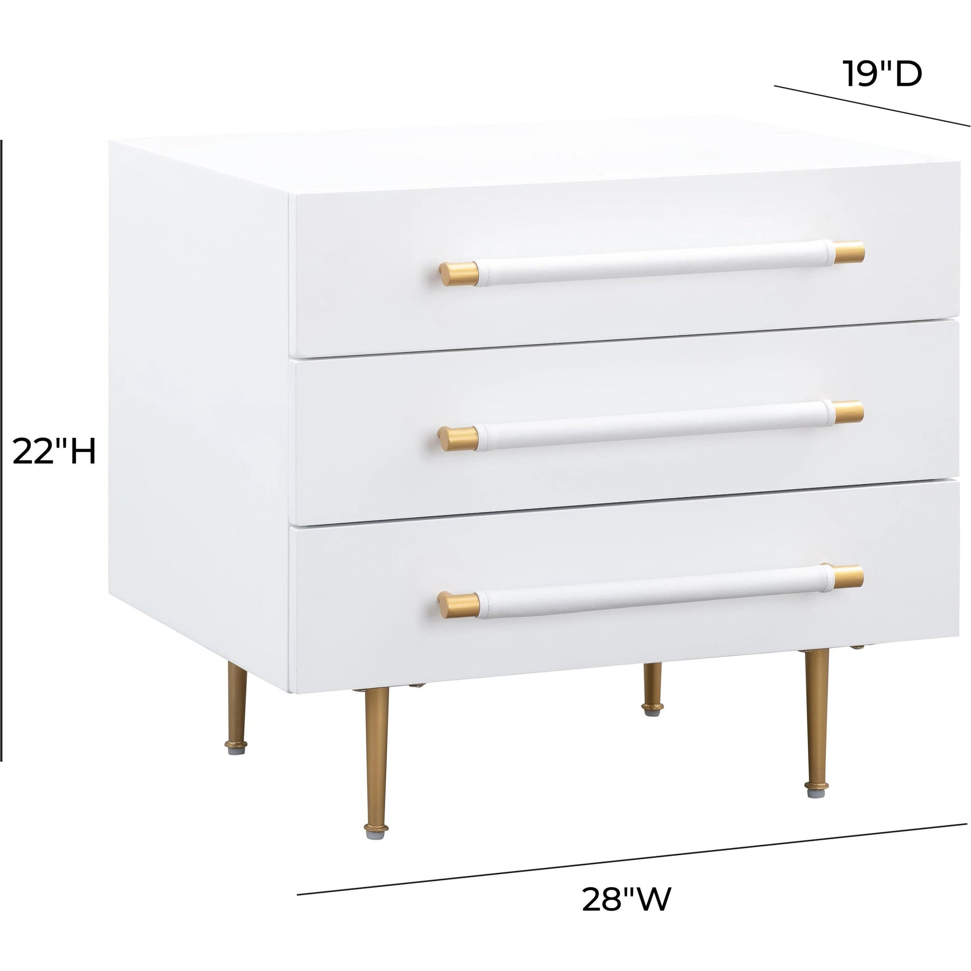 Trident Nightstand by TOV Furniture. Made from unique in a modern style.