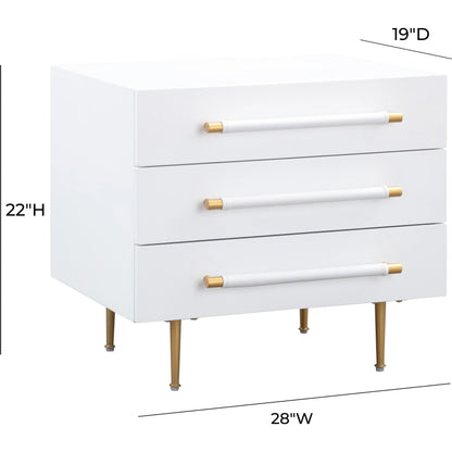 Trident Nightstand by TOV Furniture. Made from unique in a modern style.