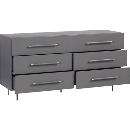 Trident 6 Drawer Dresser by TOV Furniture. Made from unique in a transitional style.