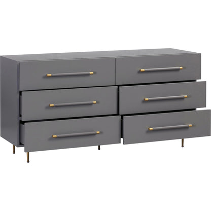 Trident 6 Drawer Dresser by TOV Furniture. Made from unique in a transitional style.