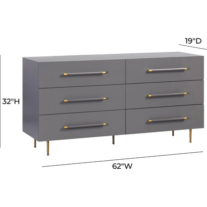 Trident 6 Drawer Dresser by TOV Furniture. Made from unique in a transitional style.