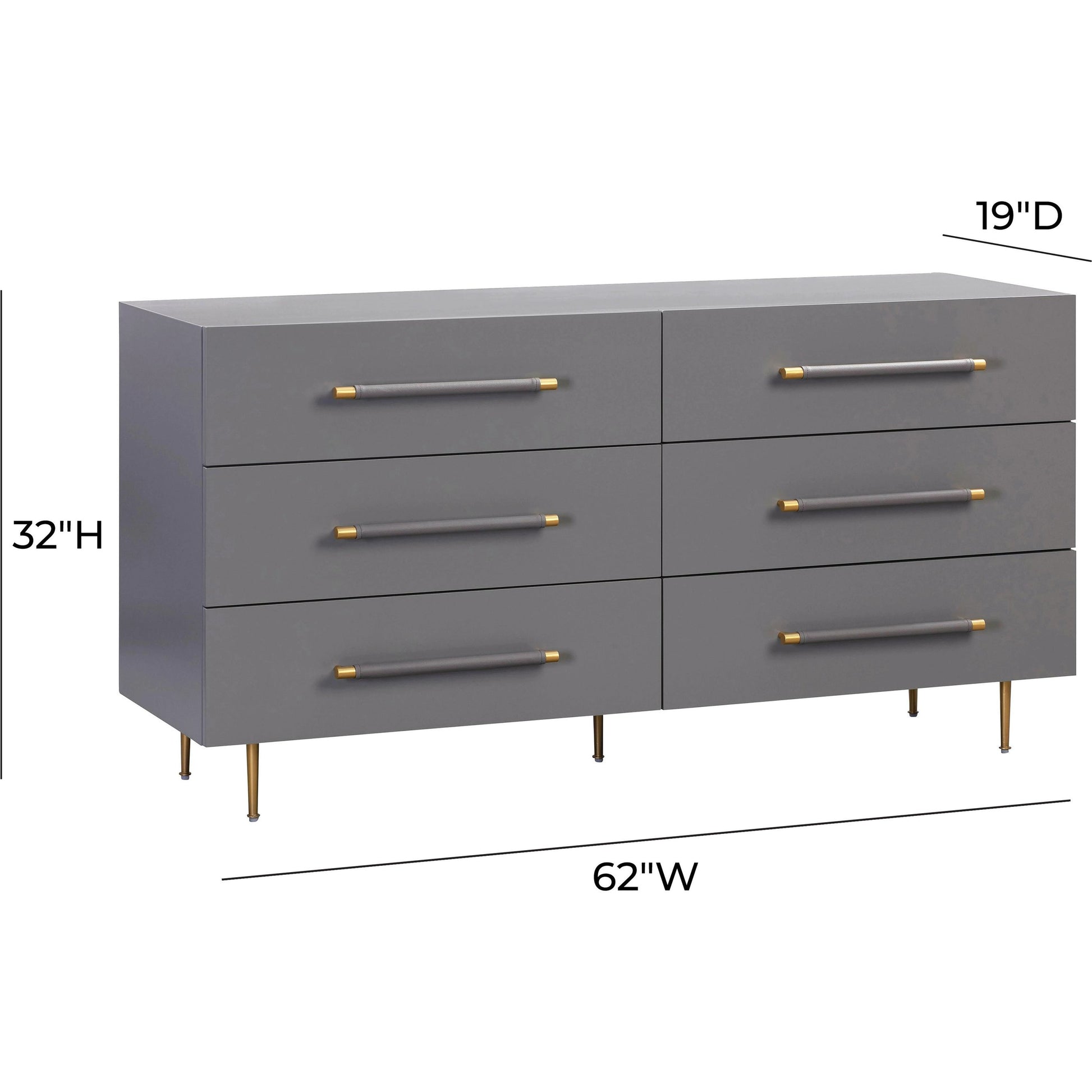Trident 6 Drawer Dresser by TOV Furniture. Made from unique in a transitional style.