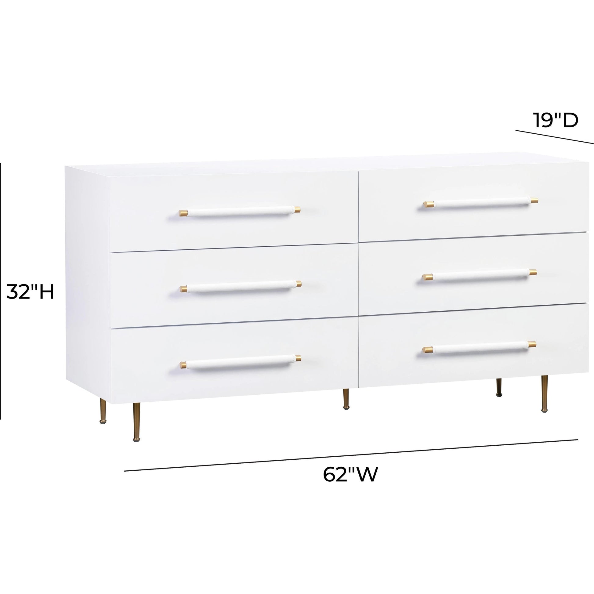 Trident 6 Drawer Dresser by TOV Furniture. Made from unique in a transitional style.
