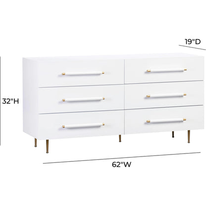 Trident 6 Drawer Dresser by TOV Furniture. Made from unique in a transitional style.