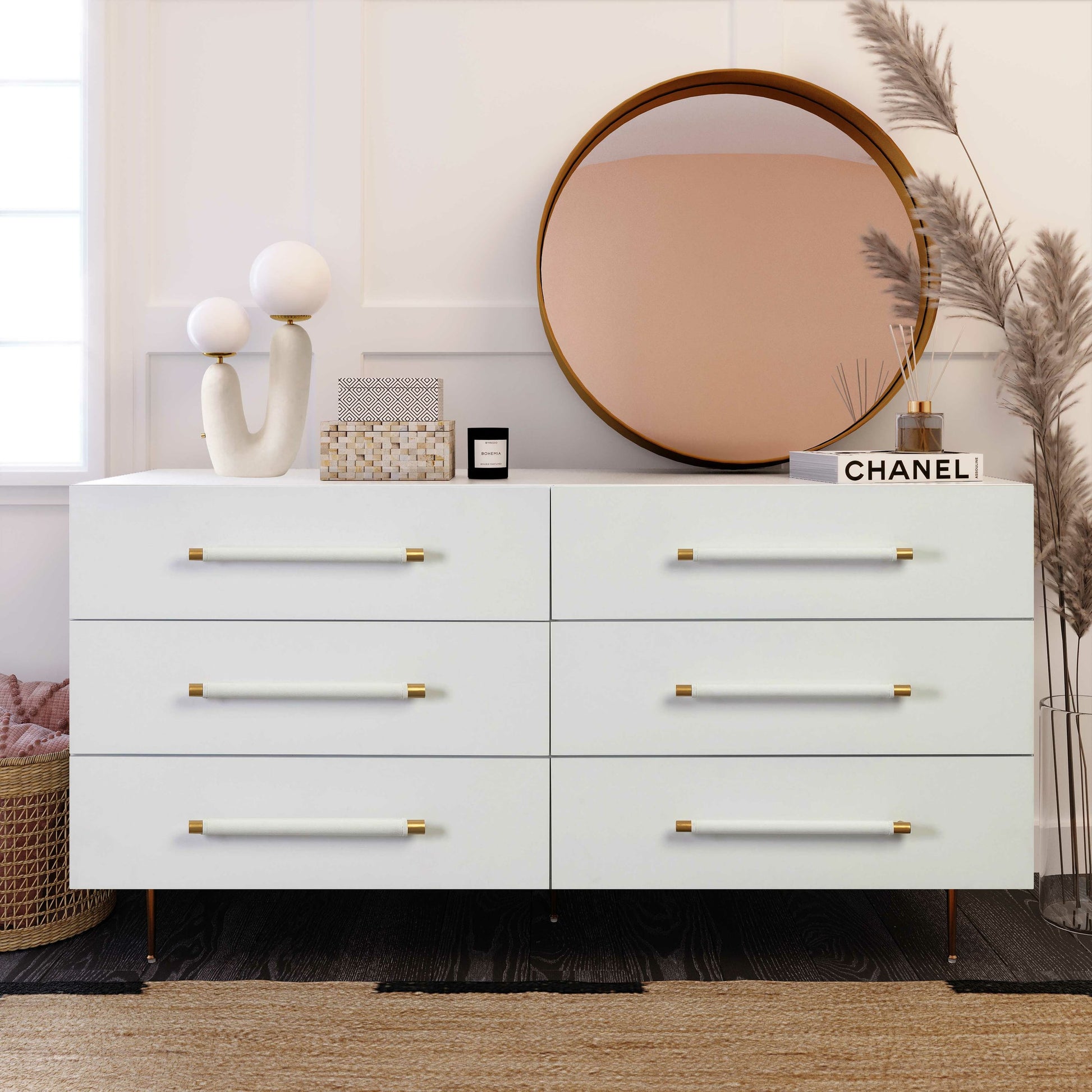 Trident 6 Drawer Dresser by TOV Furniture. Made from unique in a transitional style.