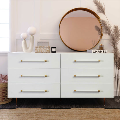 Trident 6 Drawer Dresser by TOV Furniture. Made from unique in a transitional style.