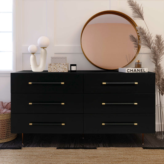 Trident 6 Drawer Dresser by TOV Furniture. Made from unique in a transitional style.