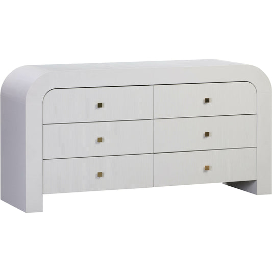 Hump 6 Drawer Dresser by TOV Furniture. Made from acacia, mdf, acacia veneer in a modern style.
