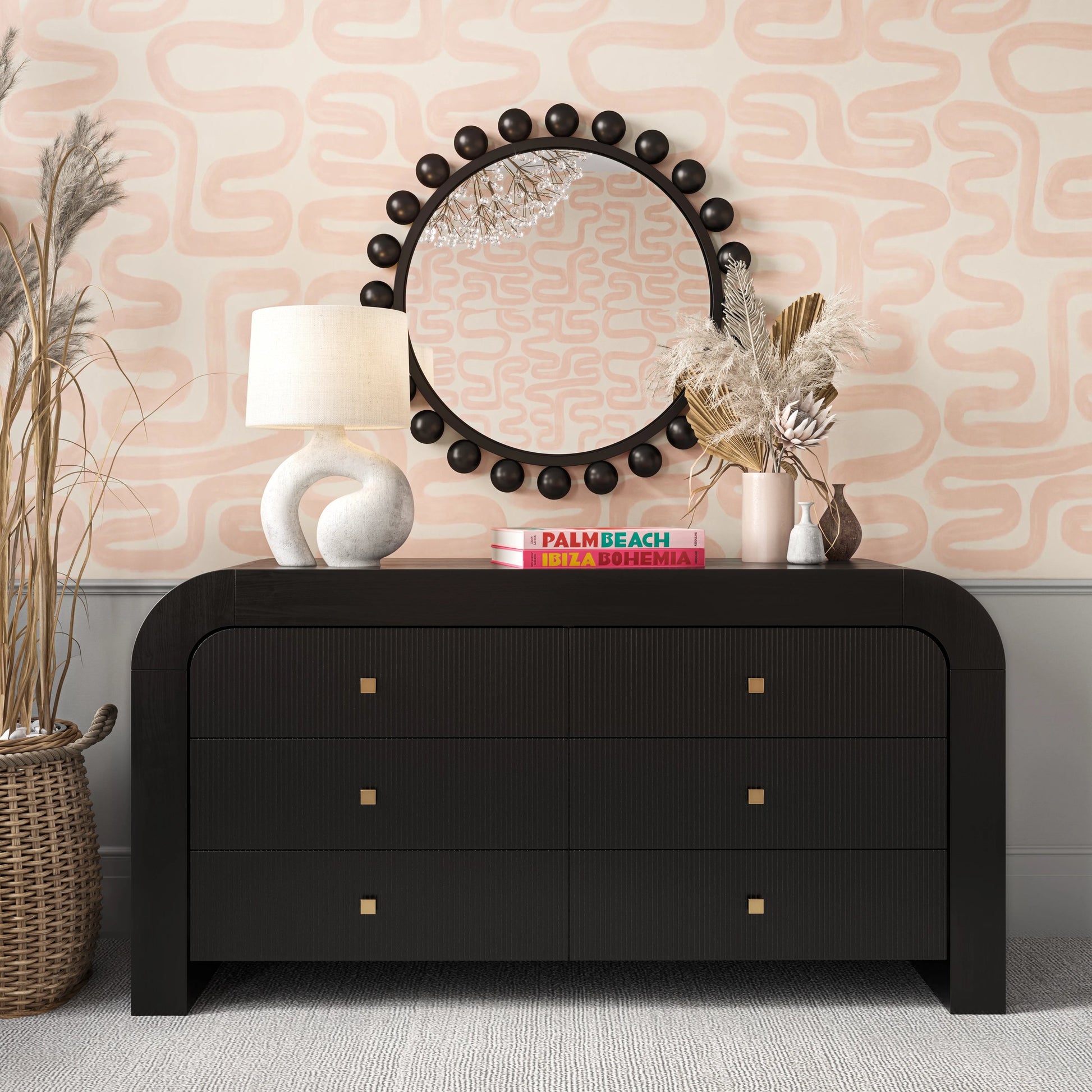Hump 6 Drawer Dresser by TOV Furniture. Made from unique in a modern style.