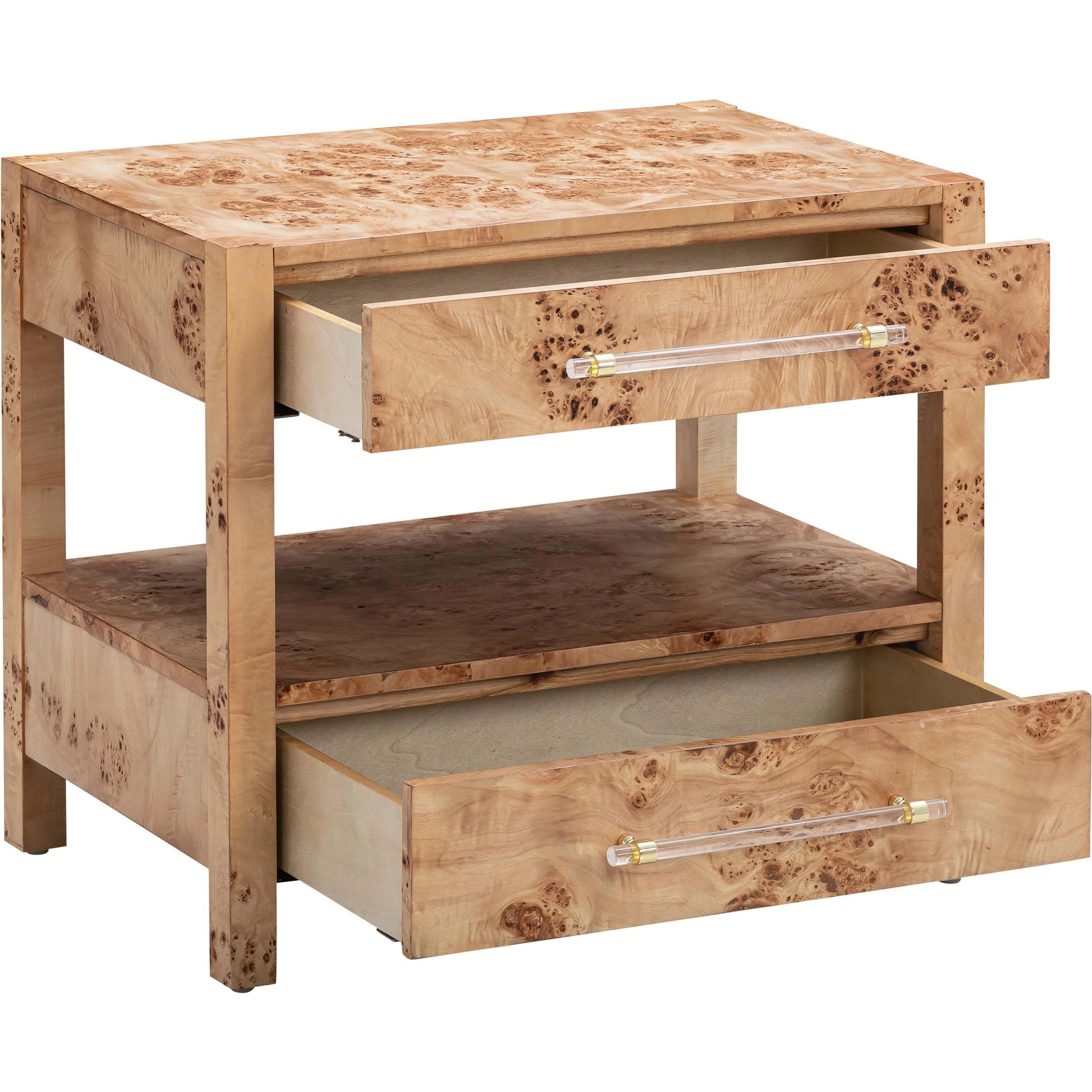 Brandyss Burl Nightstand by TOV Furniture. Made from unique in a modern style.