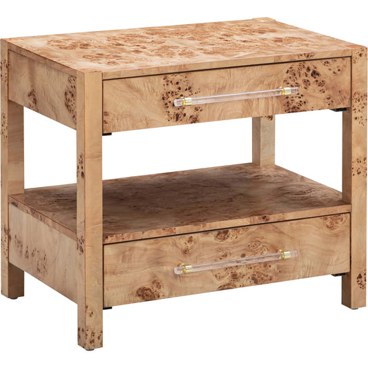 Brandyss Burl Nightstand by TOV Furniture. Made from unique in a modern style.