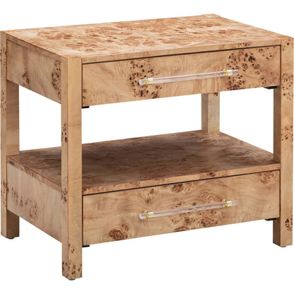 Brandyss Burl Nightstand by TOV Furniture. Made from unique in a modern style.