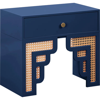 Suzie Rattan Nightstand by TOV Furniture. Made from mdf, rattan in a modern style.