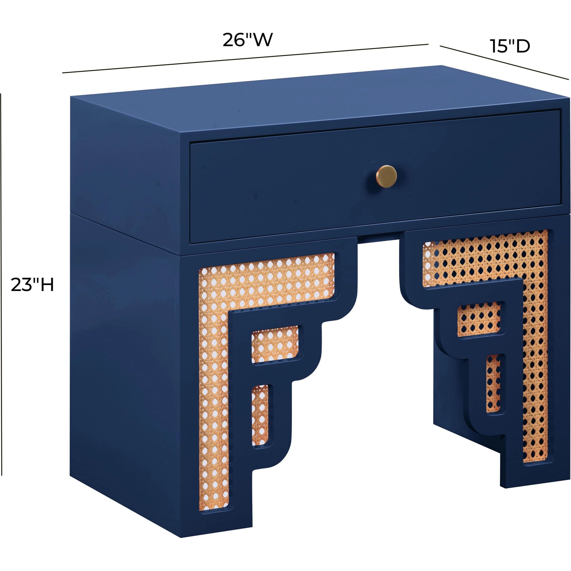 Suzie Rattan Nightstand by TOV Furniture. Made from mdf, rattan in a modern style.