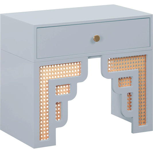 Suzie Rattan Nightstand by TOV Furniture. Made from mdf, rattan in a modern style.