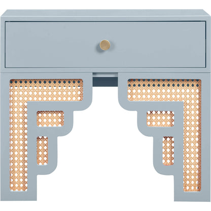 Suzie Rattan Nightstand by TOV Furniture. Made from mdf, rattan in a modern style.